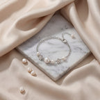 Floral Pearl Chain Bracelet