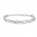 Twisted Wave Crystal Bracelet