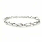 Twisted Wave Crystal Bracelet