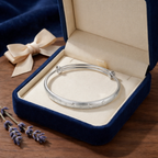 Celestial Star and Moon Engraved Bangle