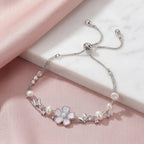 Pearl Flower Layered Adjustable Bracelet