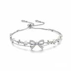 Bow Pearl Layered Adjustable Bracelet