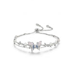Butterfly Pearl Layered Adjustable Bracelet