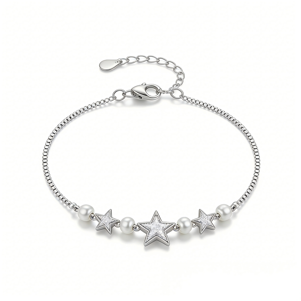 Triple Star Pearl Bracelet